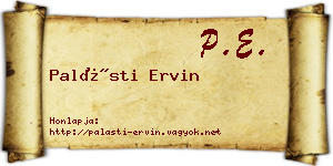 Palásti Ervin névjegykártya